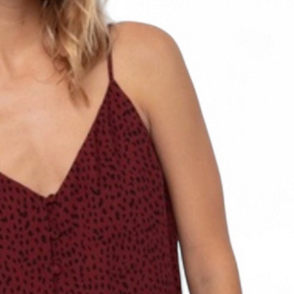 Rails Aubry Top Rust Spotted Spaghetti Strap Reta… - image 2